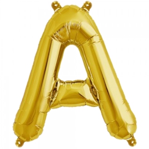 (A Letter) Alphabet Balloon for Birthday Party Decor 16 inch Gold Balloon 1 Pcs.