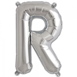 (R Letter) Alphabet Balloon for Birthday Party Decor 16 inch Silver Balloon 1 Pcs.